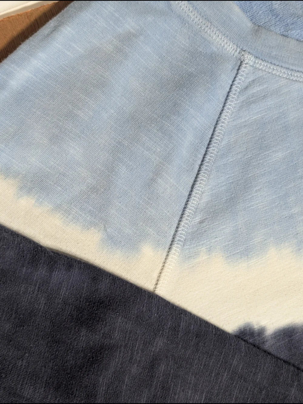 Ombre Tie Dye Side Tie Top S Coastal Cottagecore Cozy Weekend Crewneck - Picture 8 of 17